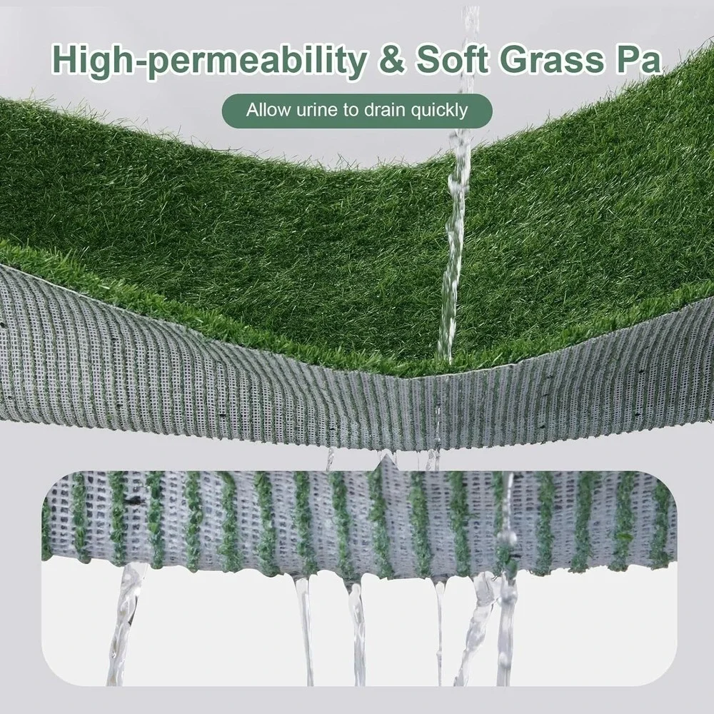 Grass Pad for Dog Large Size 35x22 Potty Training‎ Turf Reusable Pee Pad